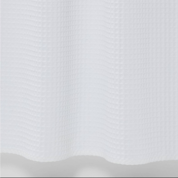 72x72 Waffle Weave White Shower Curtain Threshold - Picture 3 of 8